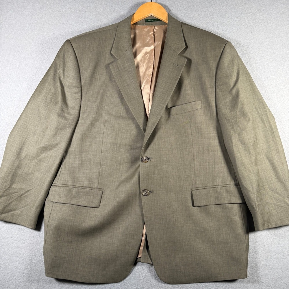 Lauren Ralph Lauren Mens 48S Olive Green 100% Wool 2-Button Blazer Sport Coat